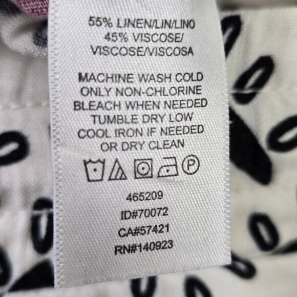 LOFT Size Large Linen Blend Pull On Shorts Elastic Drawstring Waistband Pockets - Picture 8 of 10